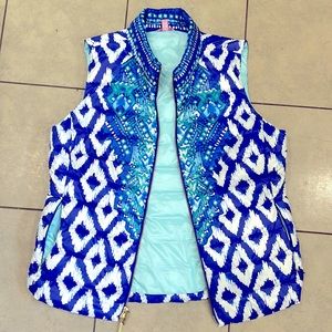 Lilly Pulitzer printed puffy vest